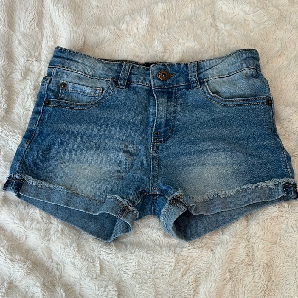 Lucky Brand Blue Jean Shorts with Distressed Frayed Hem